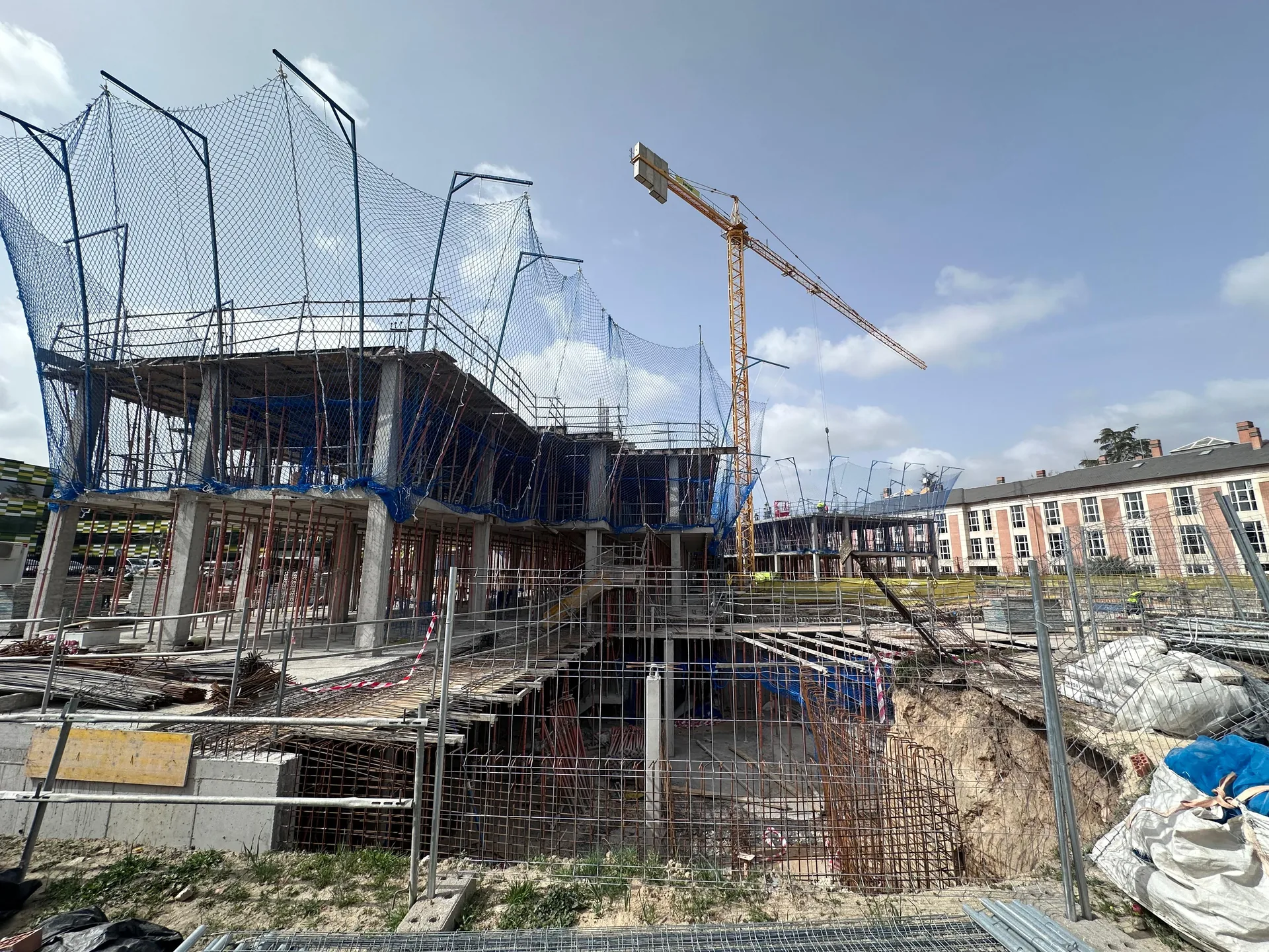 Obra de la promoción residencial de Valdemarín en construcción
