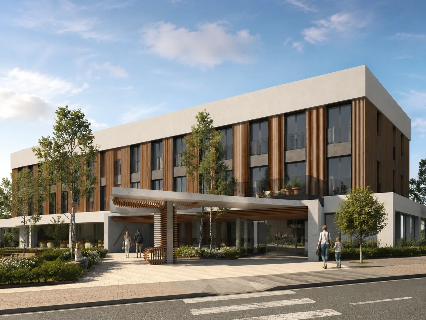 Render del apartahotel de Inversiones Valdemarín